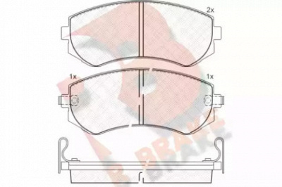 R BRAKE rb1517 -  Комплект тормозных колодок, дисковый тормоз